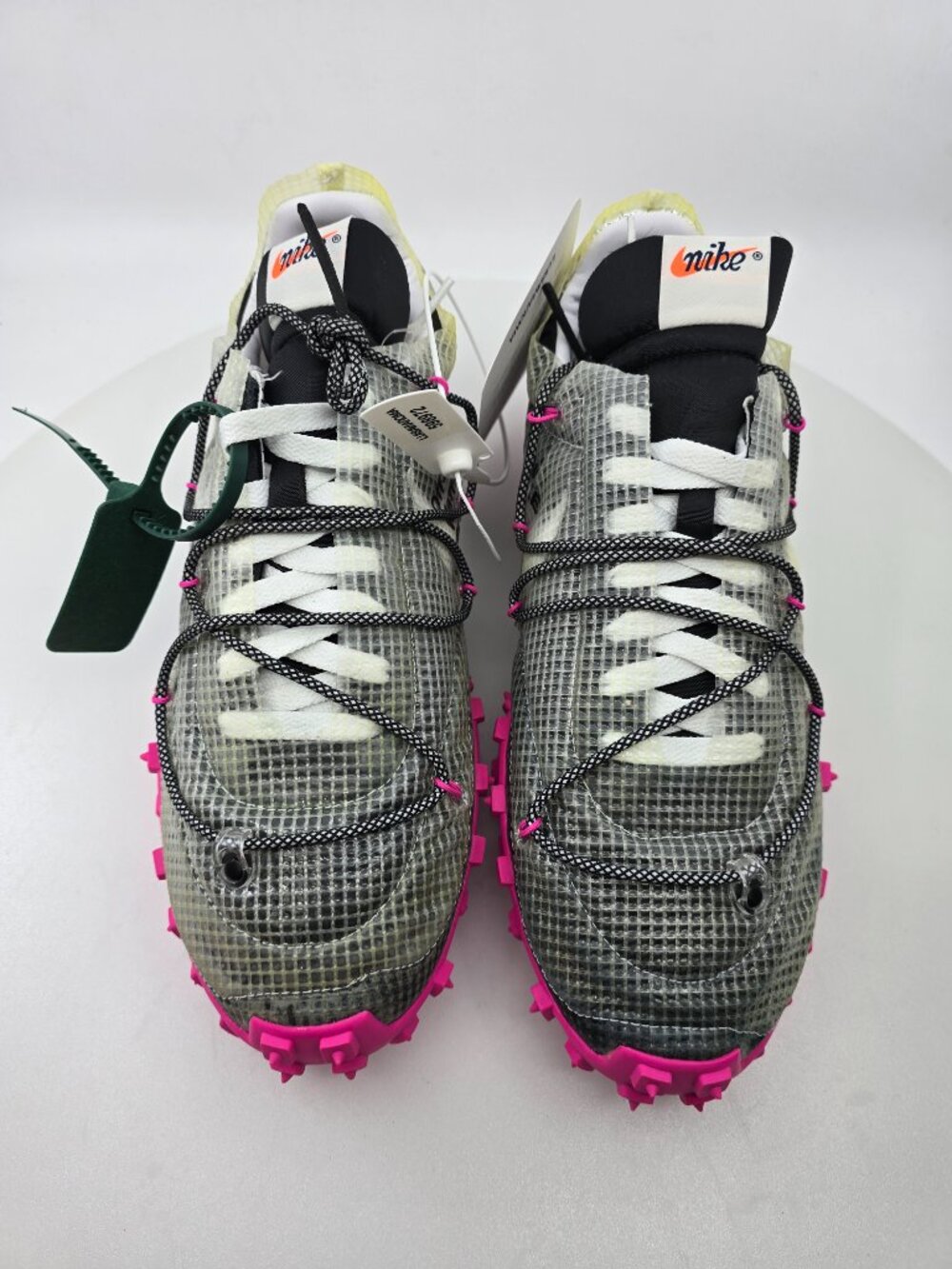 Nike Waffle Racer Off-White Black Women's [CD8180-001] SIZE 11.5W - Picture 2 of 4